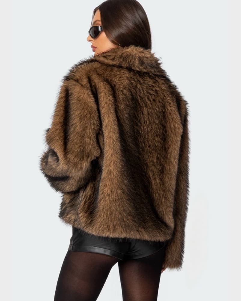 Faux Fur Jacket - Image 3