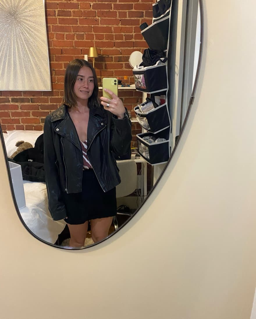 J. Crew Washed Leather Motorcycle Jacket - Image 5