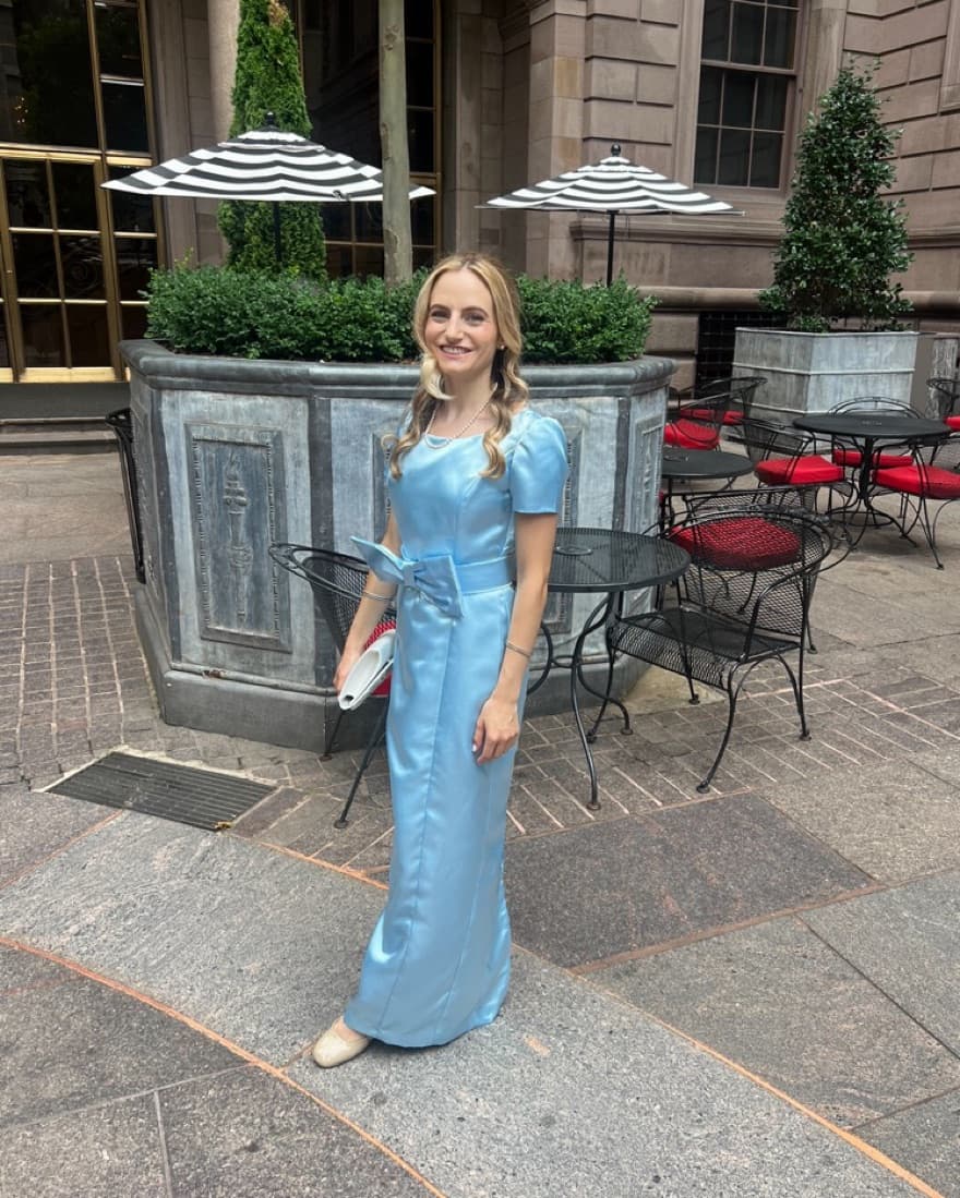 Pale Blue Bridesmaid Dress - Image 1