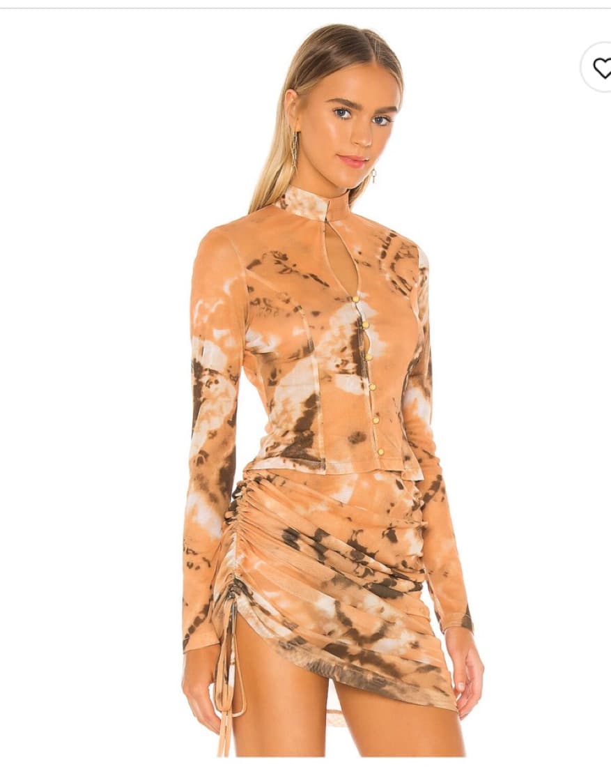 Kim Shui Nude Mesh Top And Skirt Set - Image 3