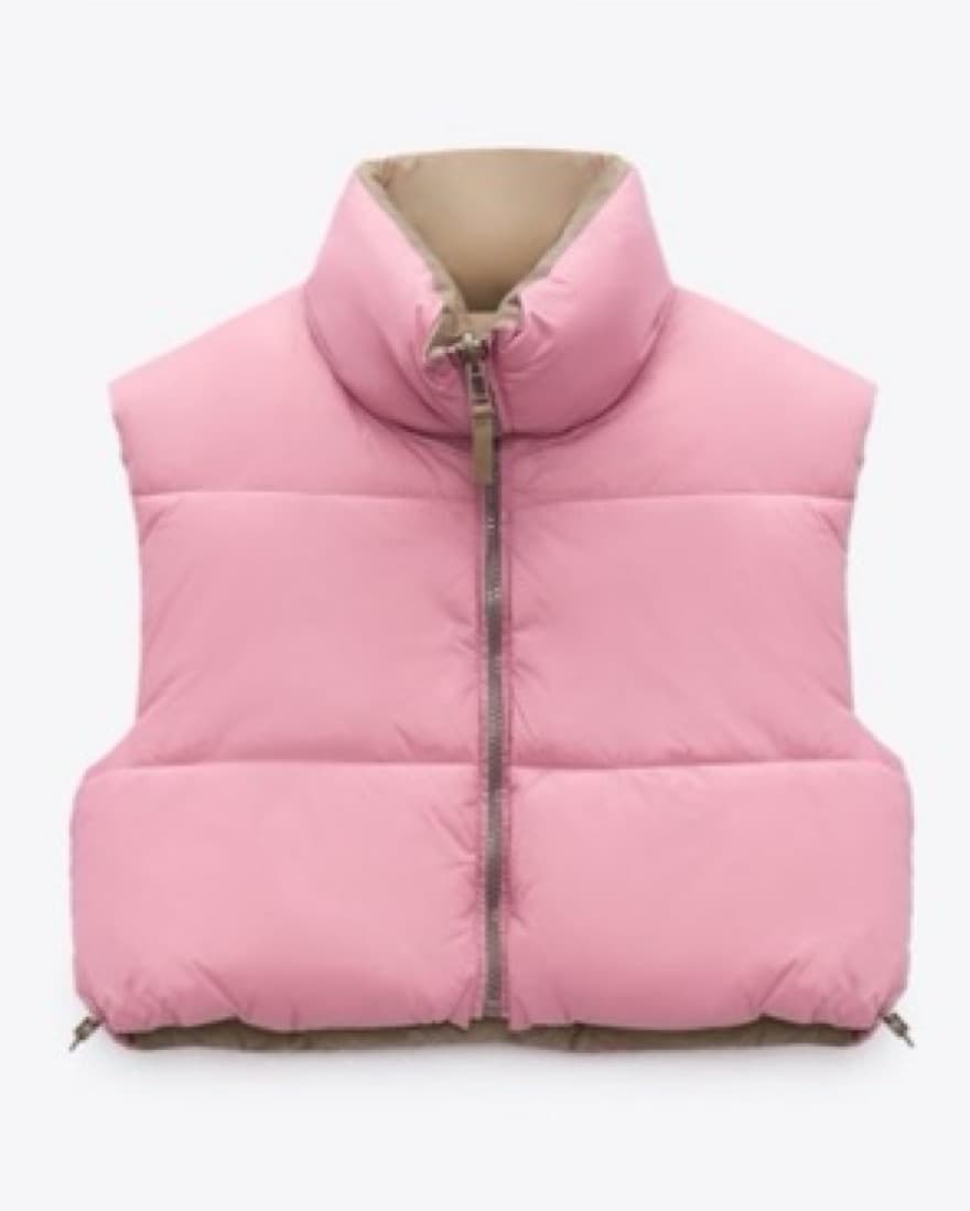 Reversible Pink / Khaki Vest - Image 5