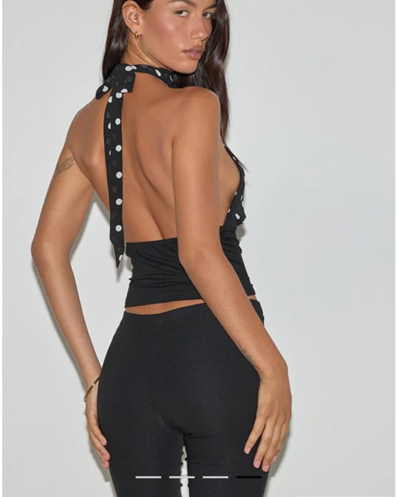 Motel Rocks Polka Dot Backless Top - Image 3
