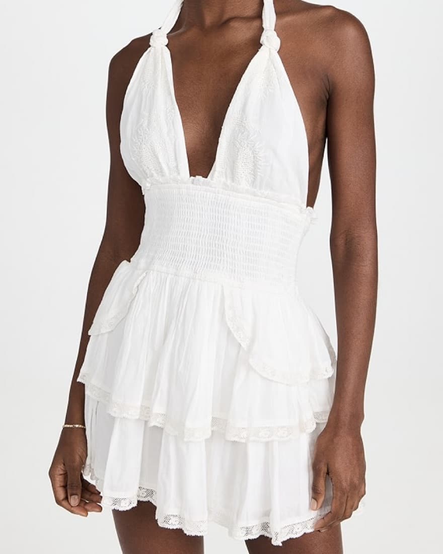LoveShackFancy Deanna Halter Dress - Image 2
