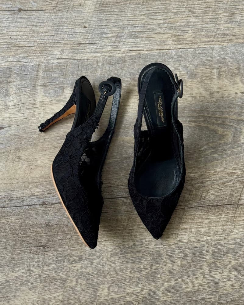 Dolce & Gabbana Lace Heels - Image 3