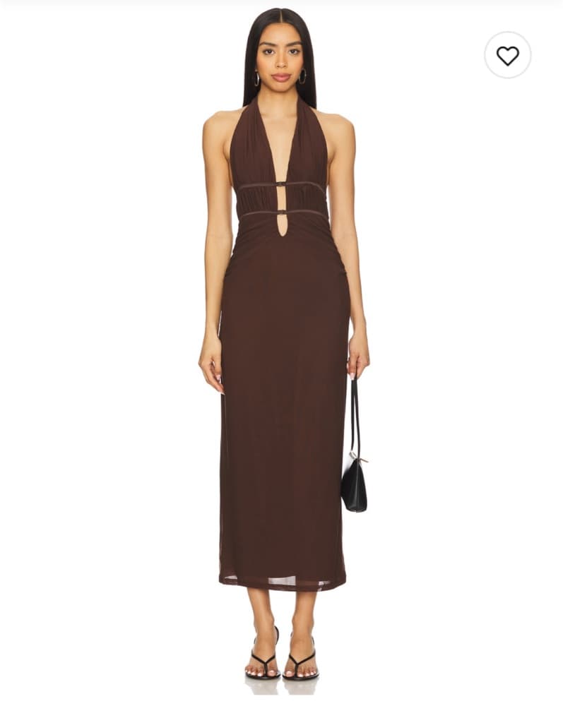 Elegant Celine Dress in Espresso MISHA - Image 1