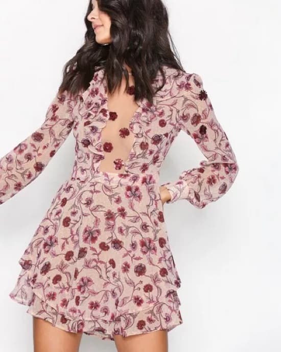 For Love and Lemons Floral Mini Dress - Image 1