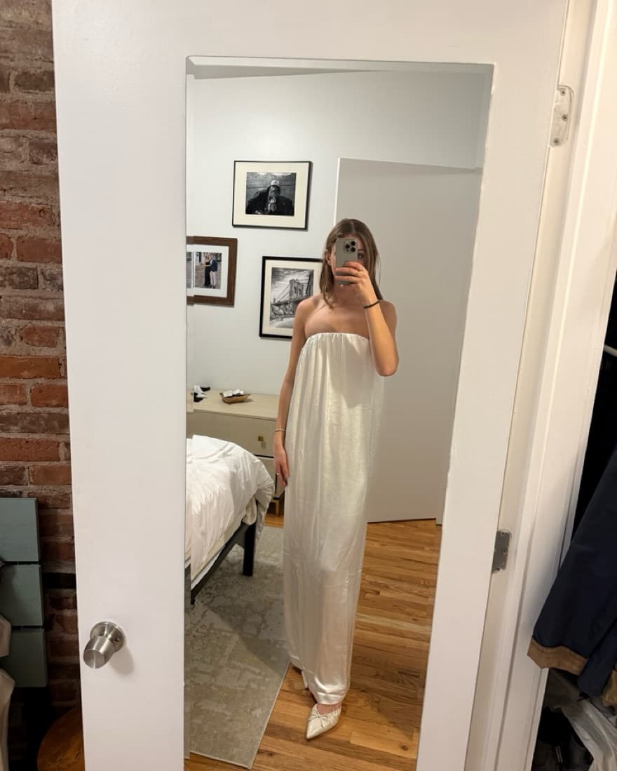 Reformation White Strapless Dress - Image 1
