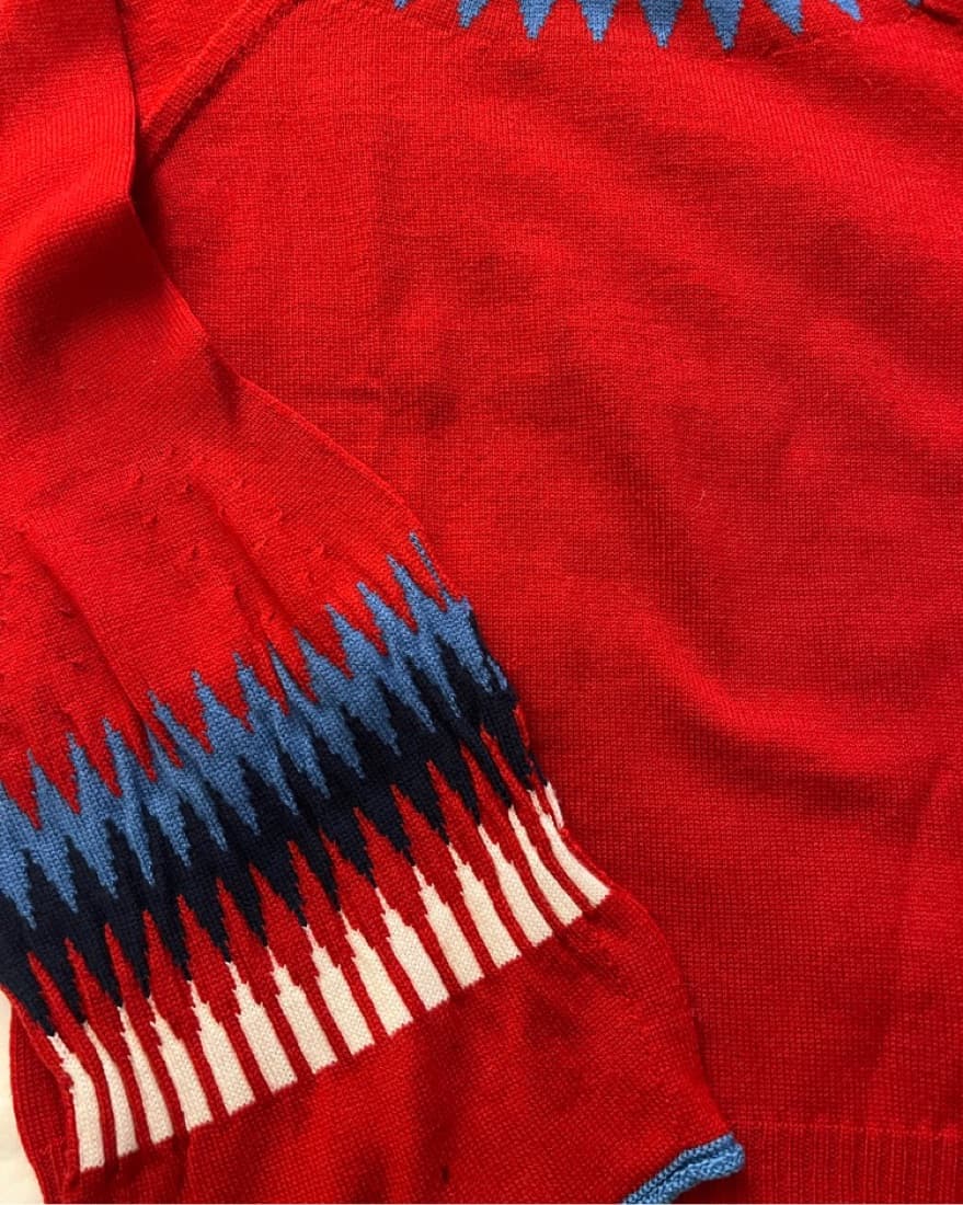 Red Apres Ski Sweater - Image 3
