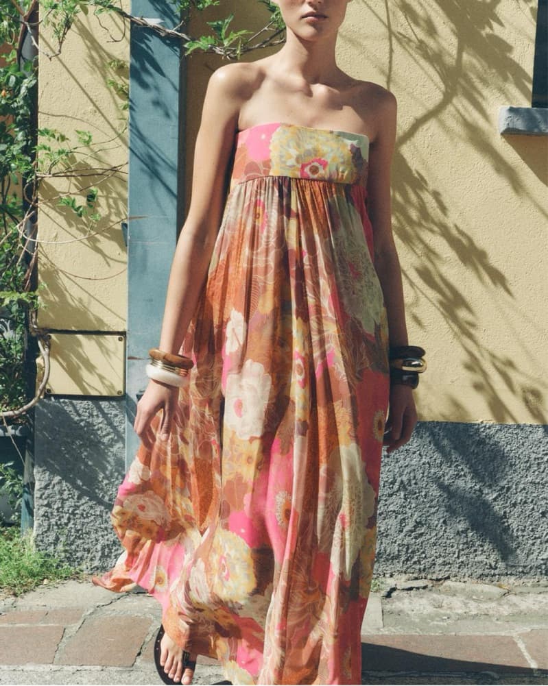 Zara Pink Floral Gown - Image 1