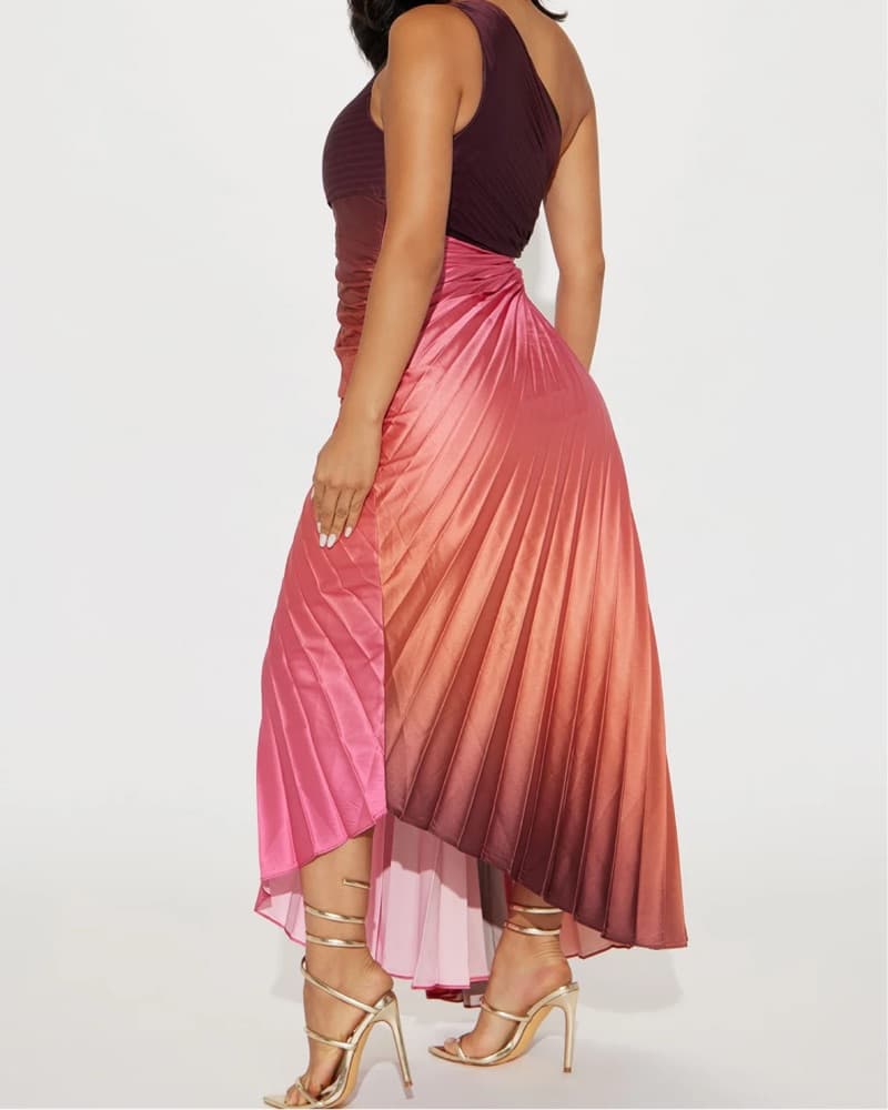 Ombre One Shoulder Dress - Image 3