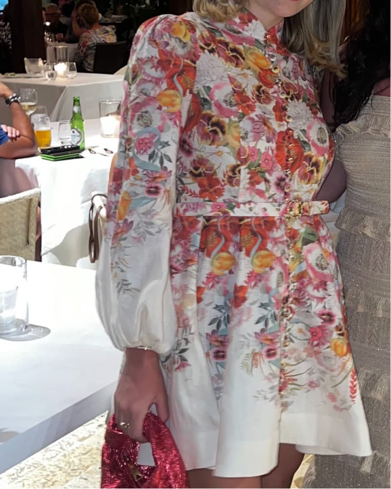 Zimmermann Linen Floral Belted Dress - Image 4