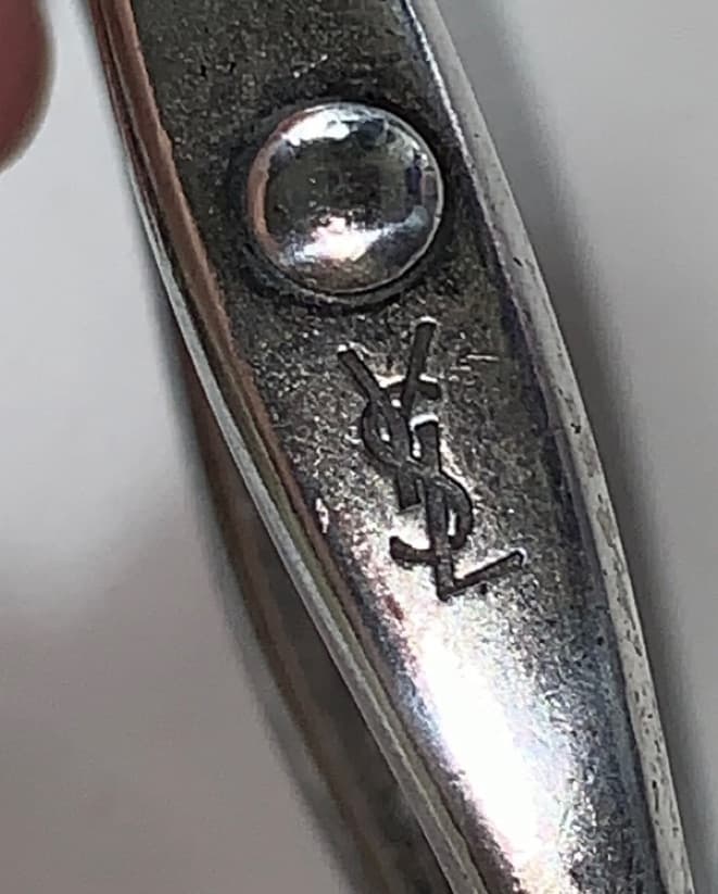 vintage YSL Saint Laurent oval BELT BUCK - Image 2