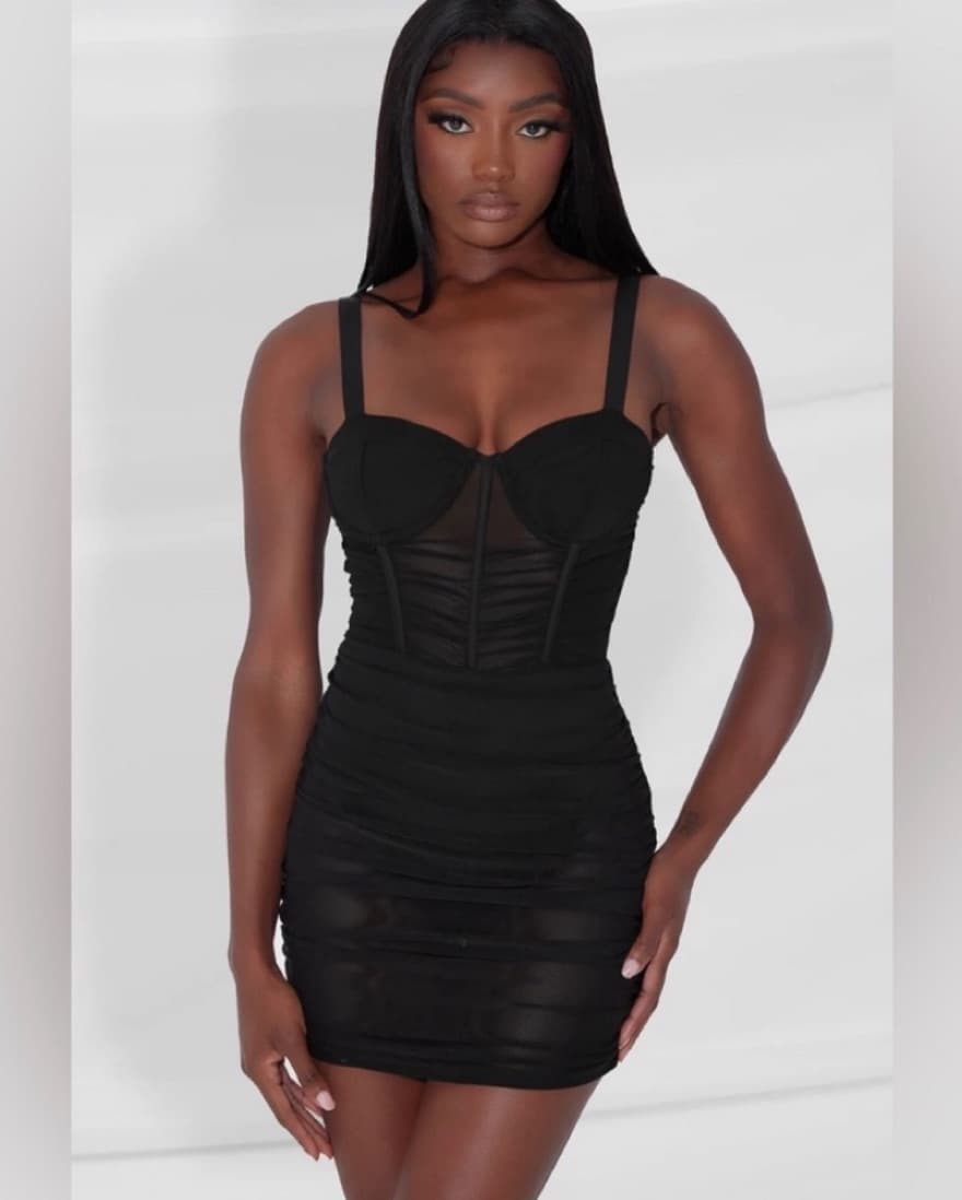 Leau mesh Mini Dress - Image 1