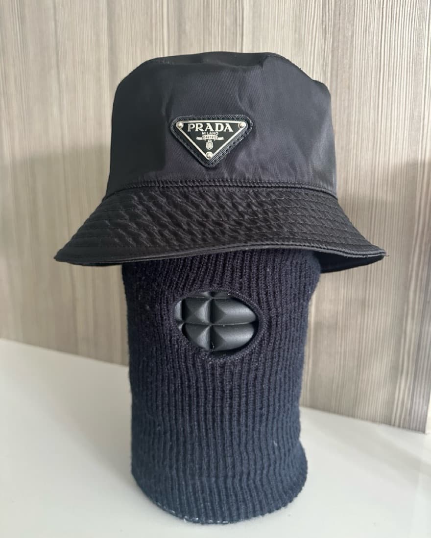 Prada Black Bucket Hat - Image 1