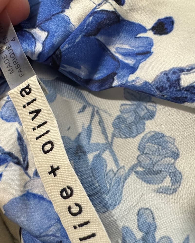 Alice And Olivia Blue Floral Romper - Image 4