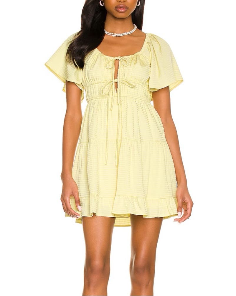 Line & Dot Mini Dress - Image 1