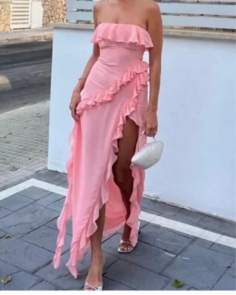 House Of CB Serina Ruffle Maxi Dress - Image 1