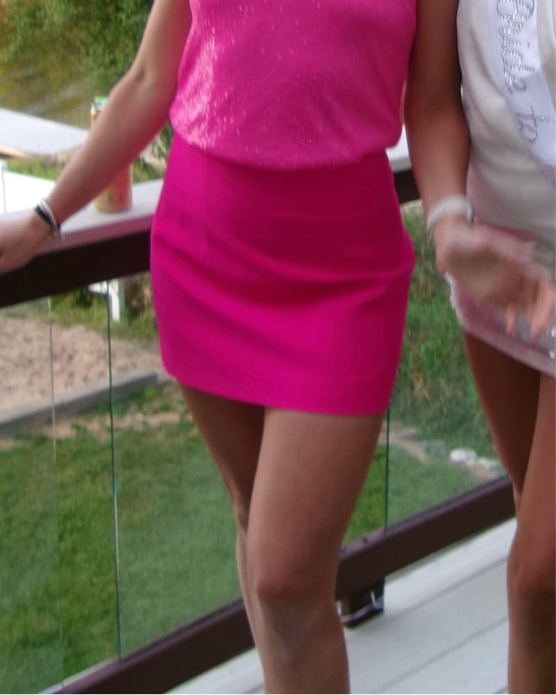 Hot Pink Zara Mini Skirt - Image 1