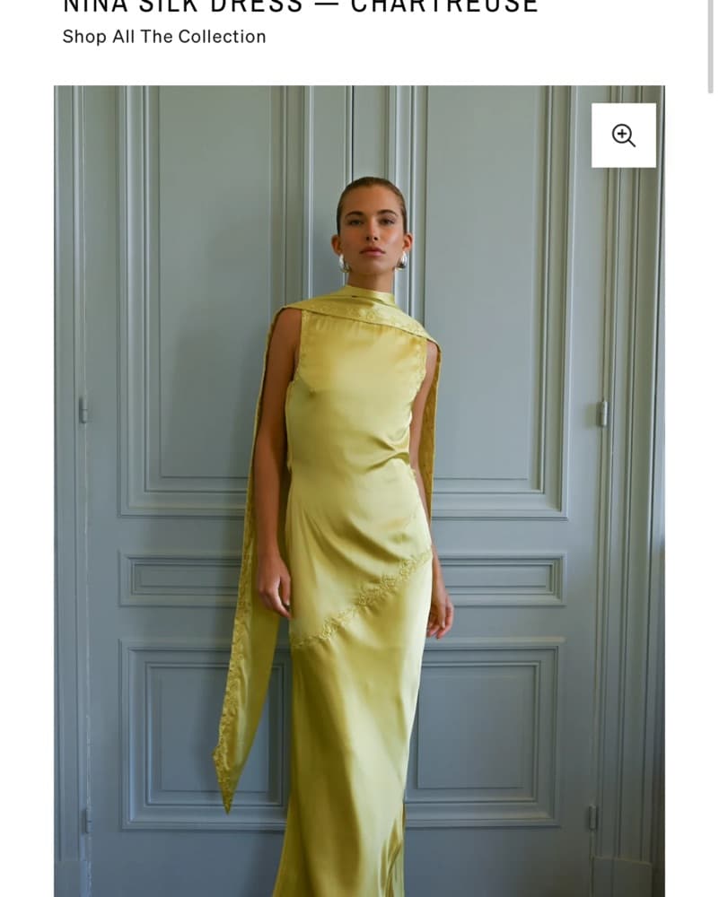Chartuese Silk Dress - Image 1