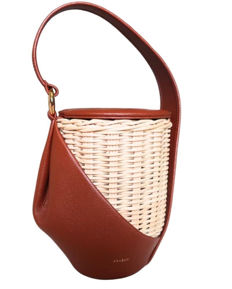 【美品】Polène Yké かごバッグ ブラウン POLENE YKE WICKER LEATHER HANDBAG Brown by Polene | Pickle