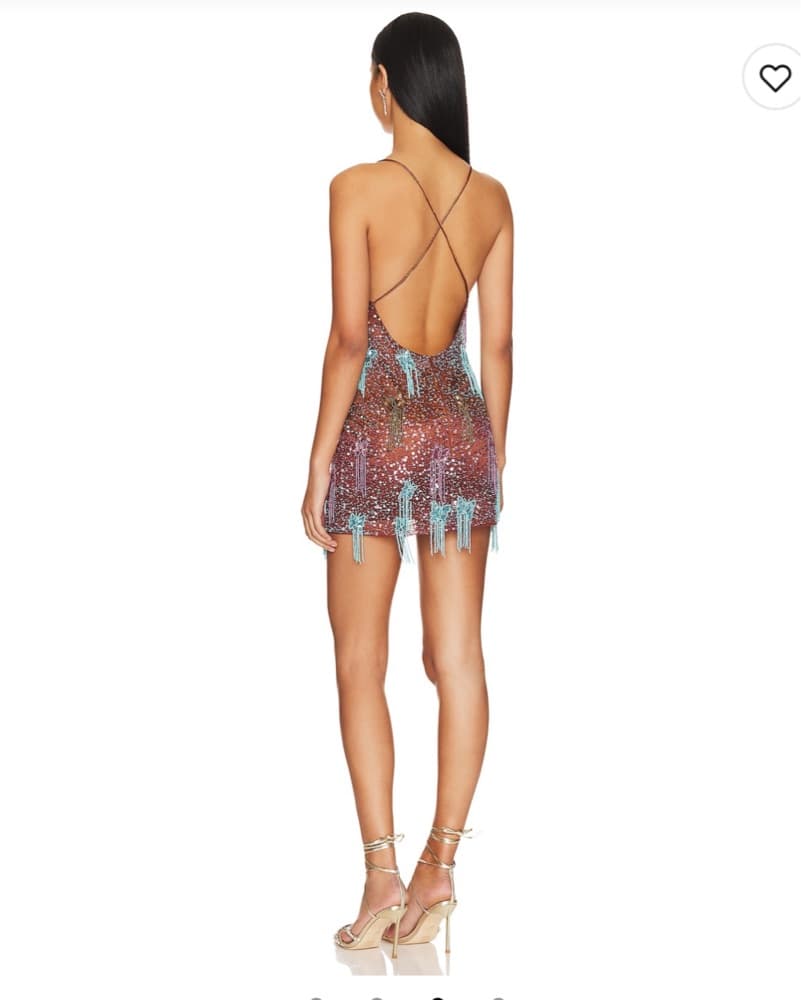 LPA - Barbi Beaded MIcro Mini Dress - Image 2