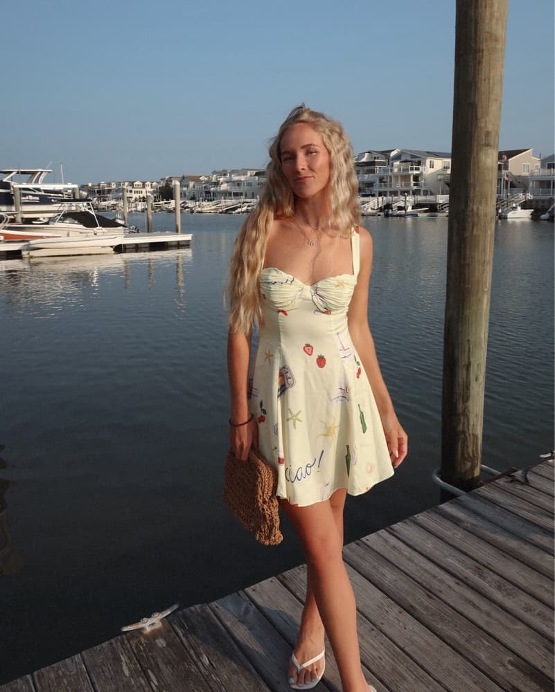 For Love And Lemons Yellow Mini Dress - Image 4