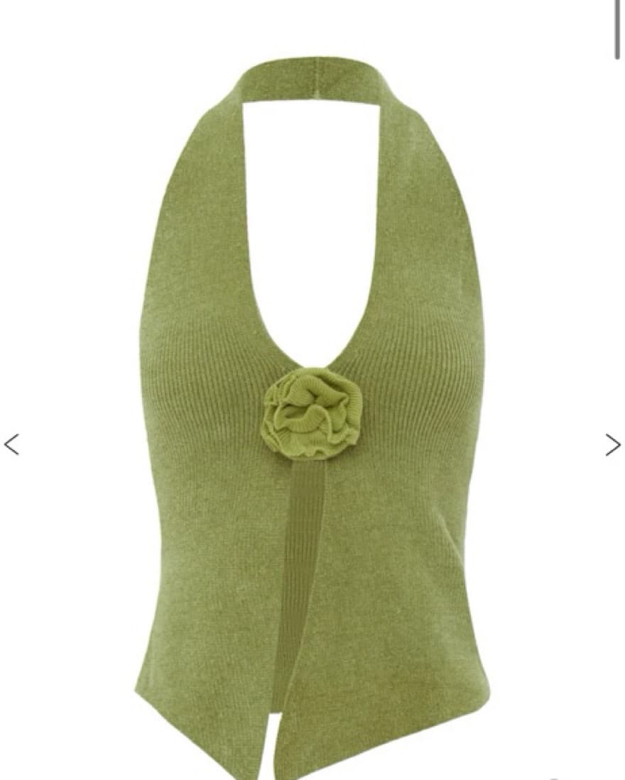 With Jean Green Rose Top - Image 1