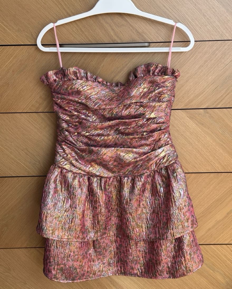  LoveShackFancy Acelin Metallic Dress - Image 3