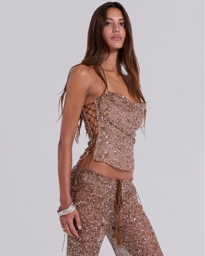 Jaded London Deva Sequin Corset  - Image 1