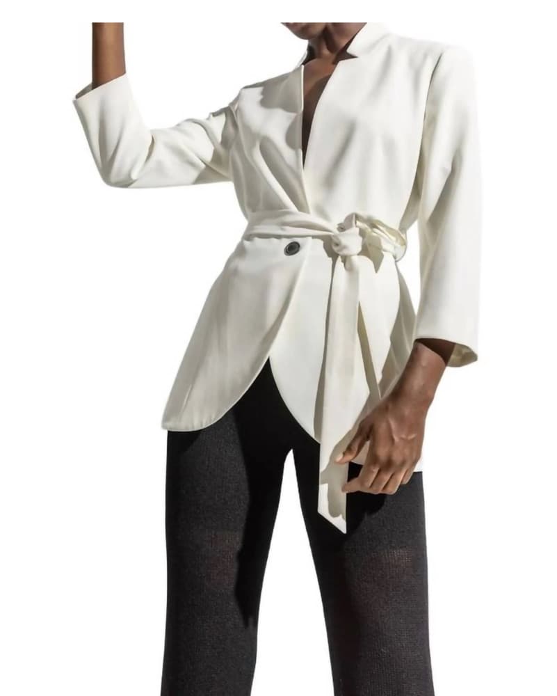 Chic Ivory Oversized Blazer - Image 1