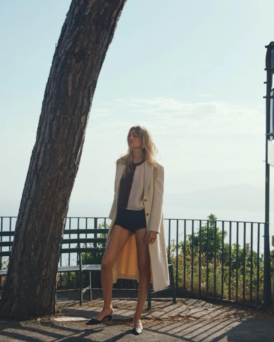 Cream Winter Trench Coat - Image 3