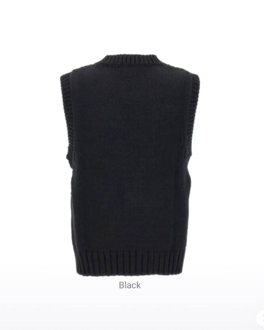Black Ganni Sweater Vest - Image 2
