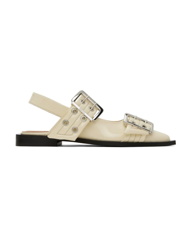 Ganni Buckle Ballerina Flats Size 6.5 - Image 2