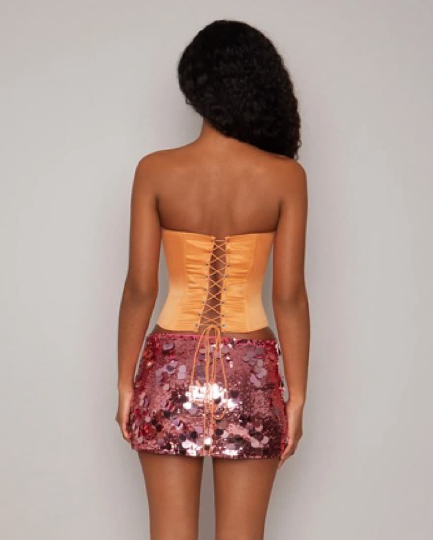 Danielle Guizio Low rise pailette skirt - Image 3