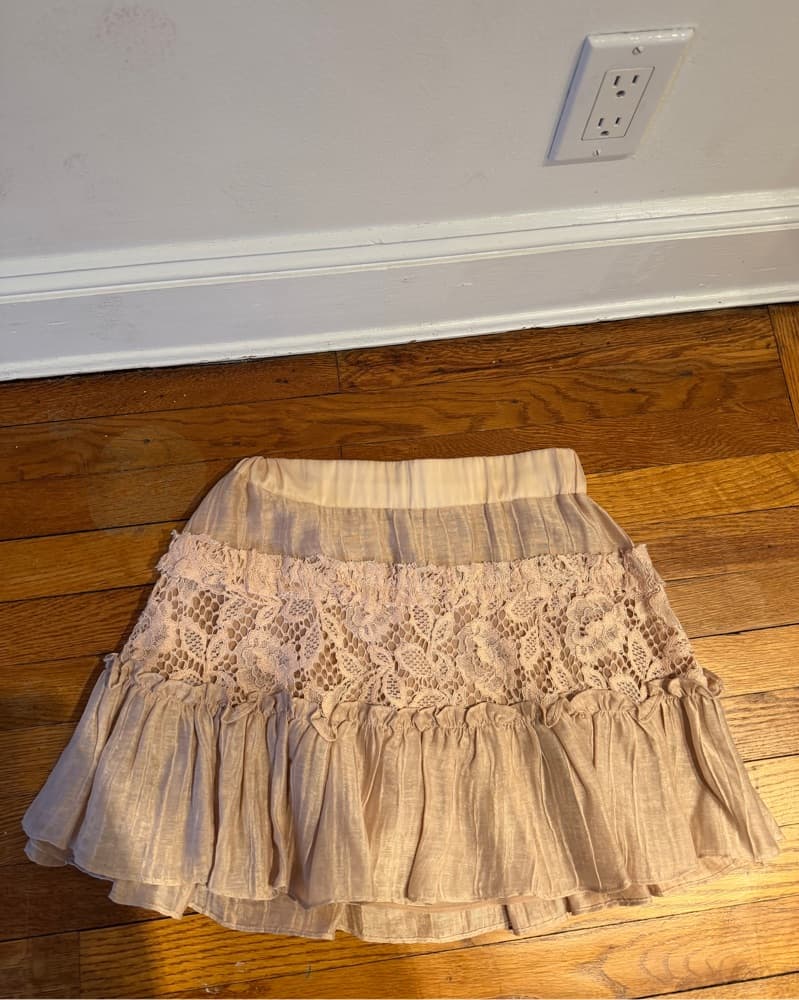Alexis Lace Trimmed Skirt - Image 1