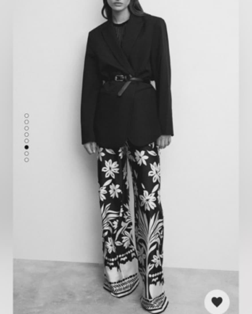 Mango Floral Silk Palazzo Pants - Image 4