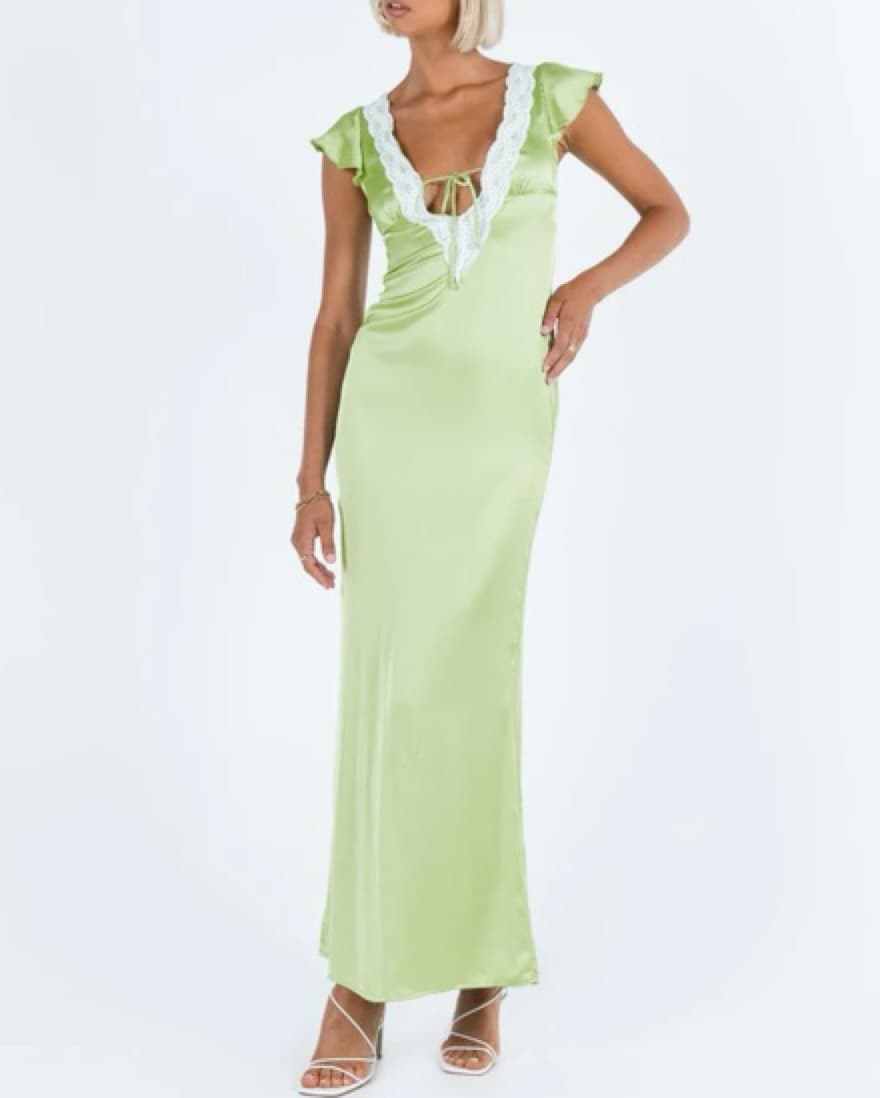 Princess Polly Armas Lace Trim Maxi Dres - Image 1
