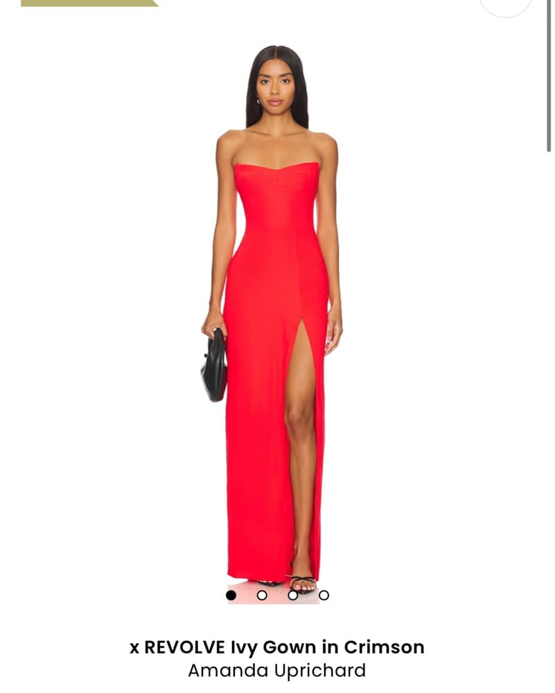 Red Strapless Dress - Image 1