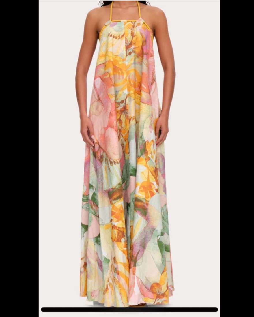 Andrea Iyah Printed Colorful Maxi Dress - Image 1