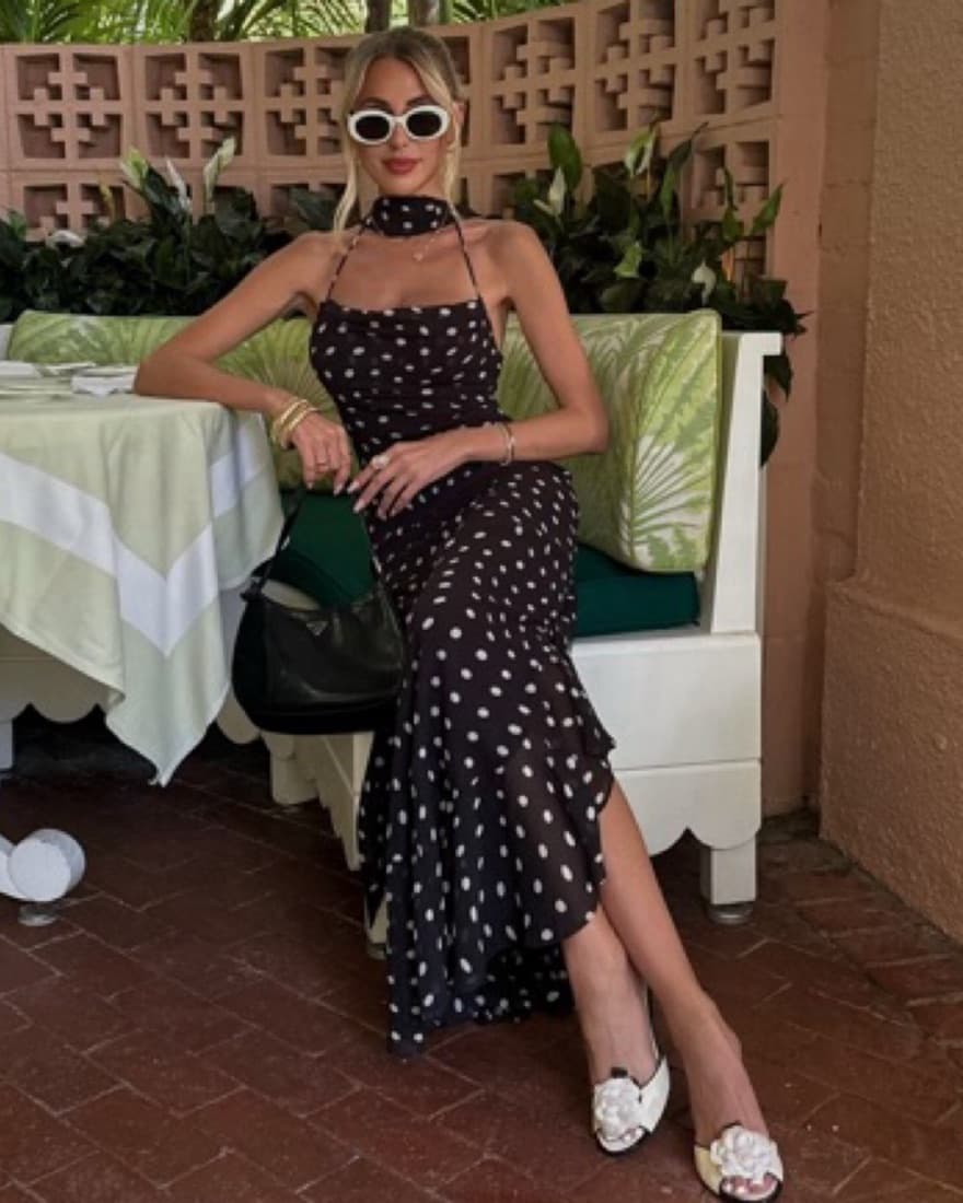 LPA Giulia Polka Dot Maxi Dress  - Image 2