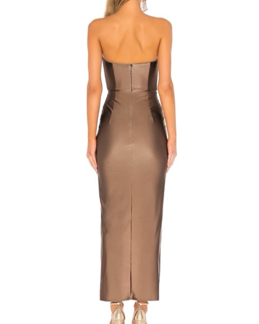 Stunning Taupe Gown- Michael Costello - Image 2