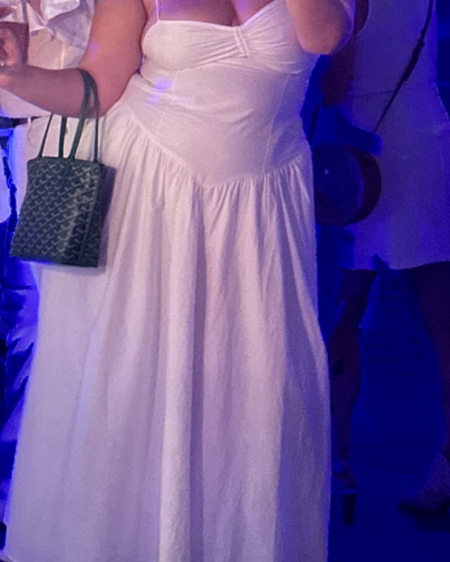 ZARA LONG WHITE DRESS - Image 4