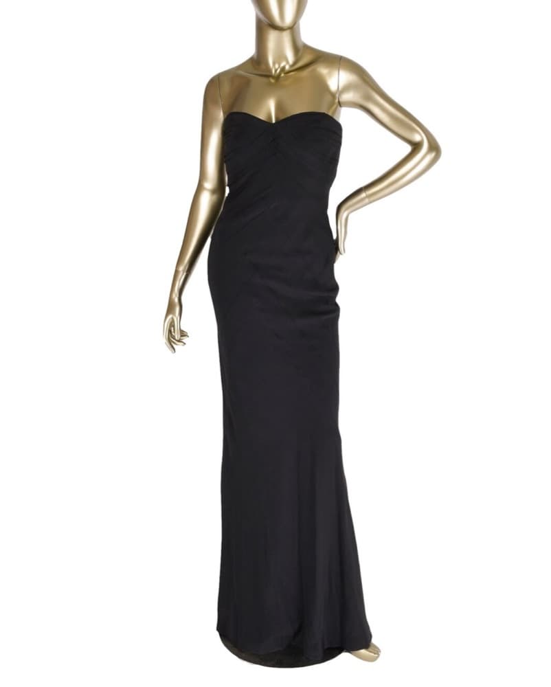 Gianni Versace Strapless Black Gown - Image 1