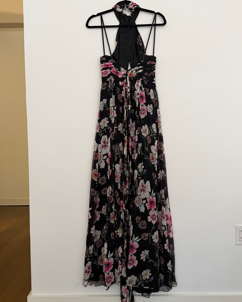 Floral Halter Neck Maxi Dress - Image 3