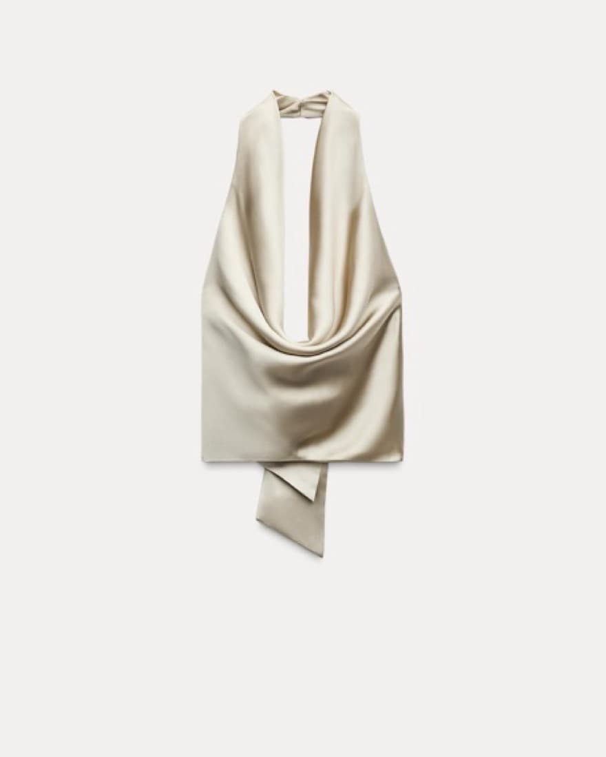 Zara Satin Tie Back Top - Image 1