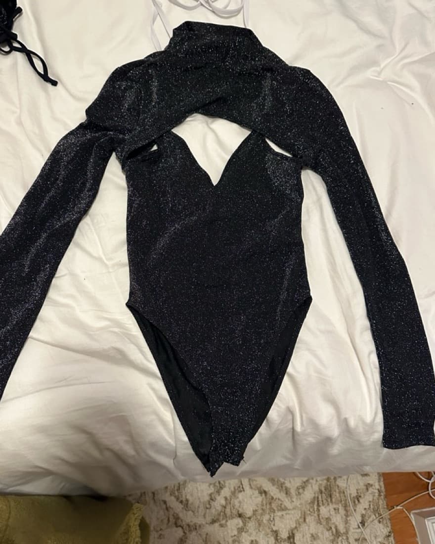 Sparkle Mock Neck Bodysuit - Image 2