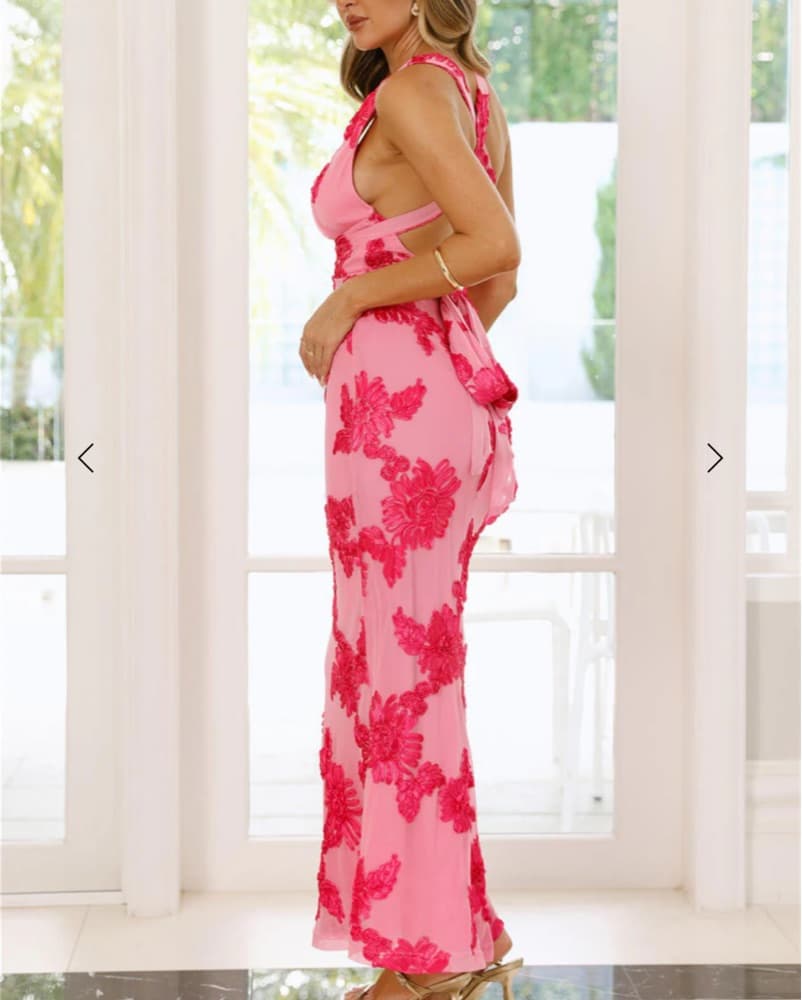 HELLO MOLLY LIME LIGHT MESH HALTER MAXI - Image 4