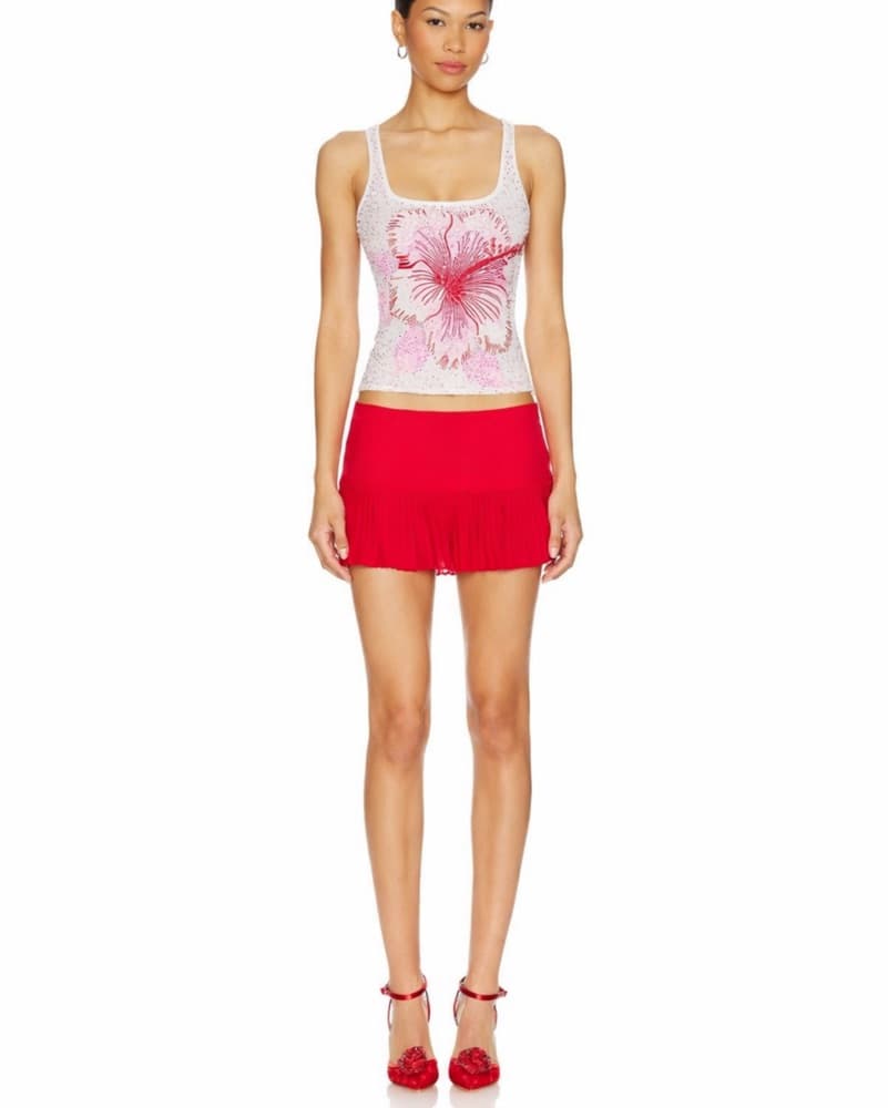 Leslie Amon Hibiscus Top And Guizio Skirt Set - Image 1