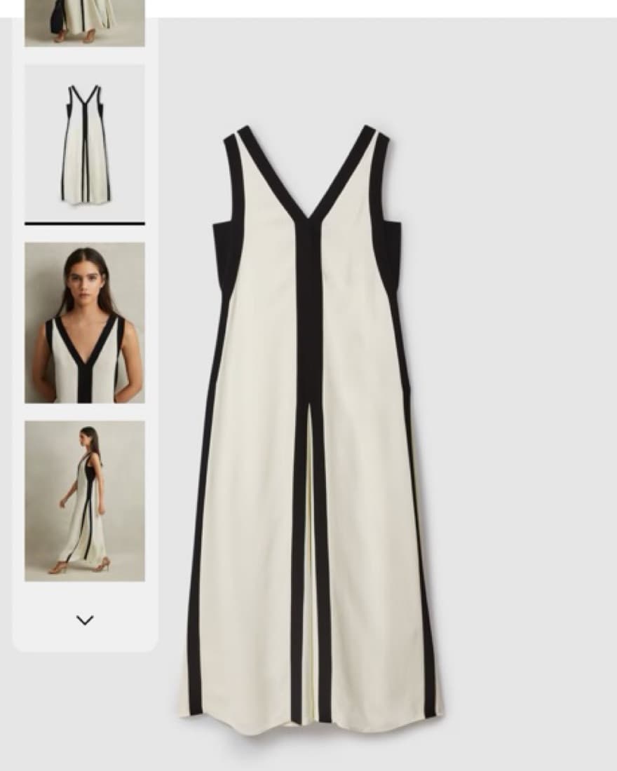 RAE COLOURBLOCK MAXI DRESS IN BLACK/CREA - Image 2
