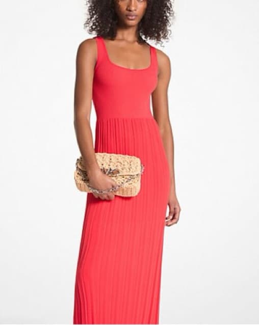 Knit Pleated Maxi Dress - Image 1